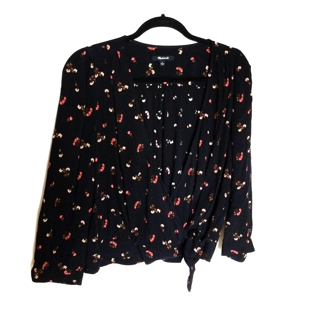 Madewell Floral Wrap top